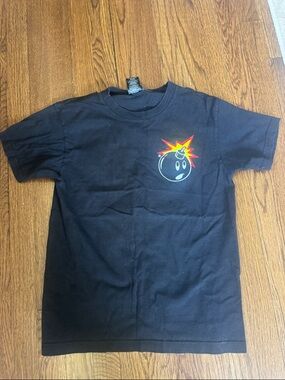The Hundreds Black Kids Tee with Red & Yellow Bomb Logo
